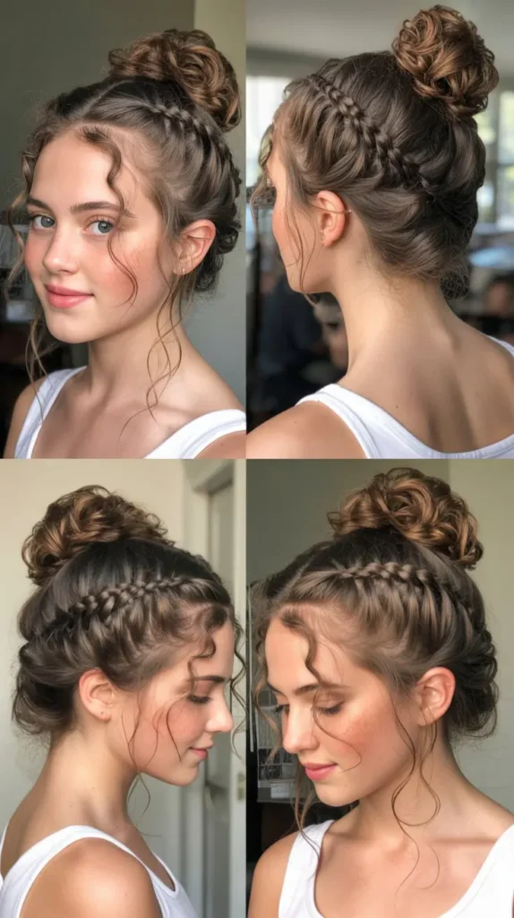 Braided Half-Up Bun