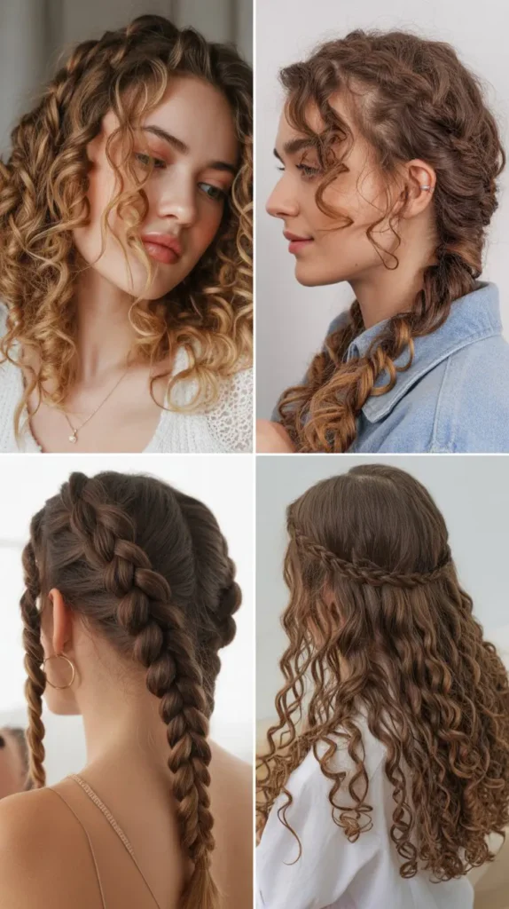 Curly Double Braids