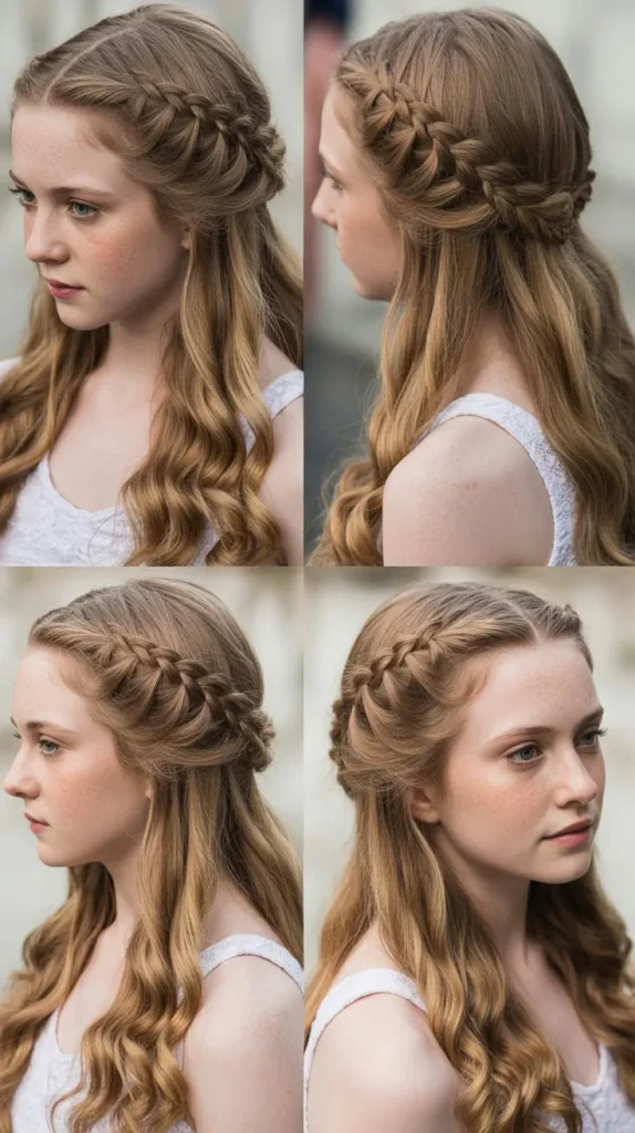 Waterfall Braid with Loose Waves