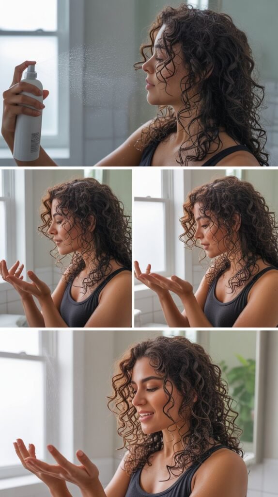 Refresh Curls Without Washing Using the Scrunch Method