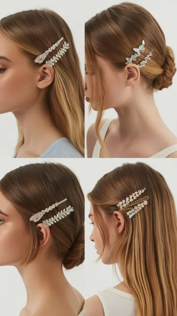 Sparkly Hair Clips Style