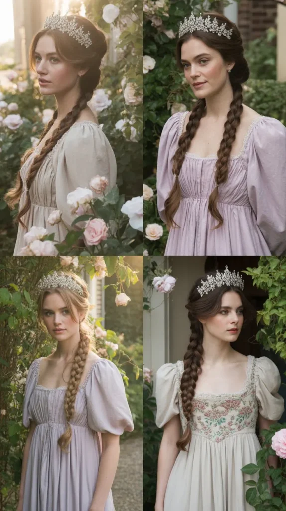 The Waterfall Braid with Tiara