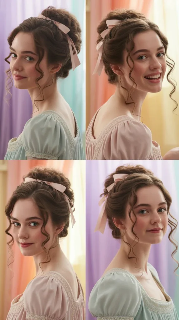 Half-Up Bow with Ringlets