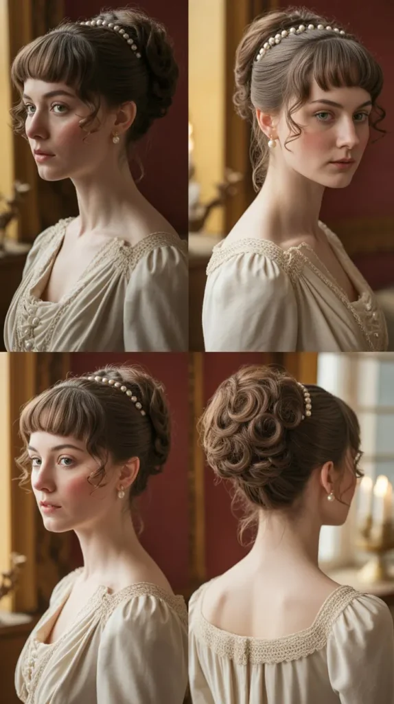 Curled Fringe with Pinned Back Lengths