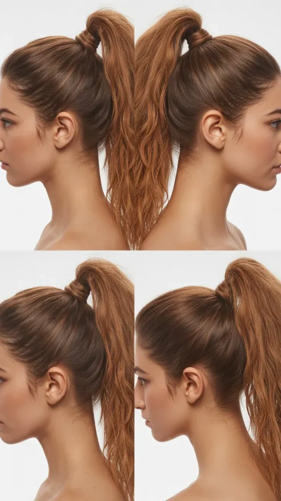 Sleek-To-Textured High Ponytail
