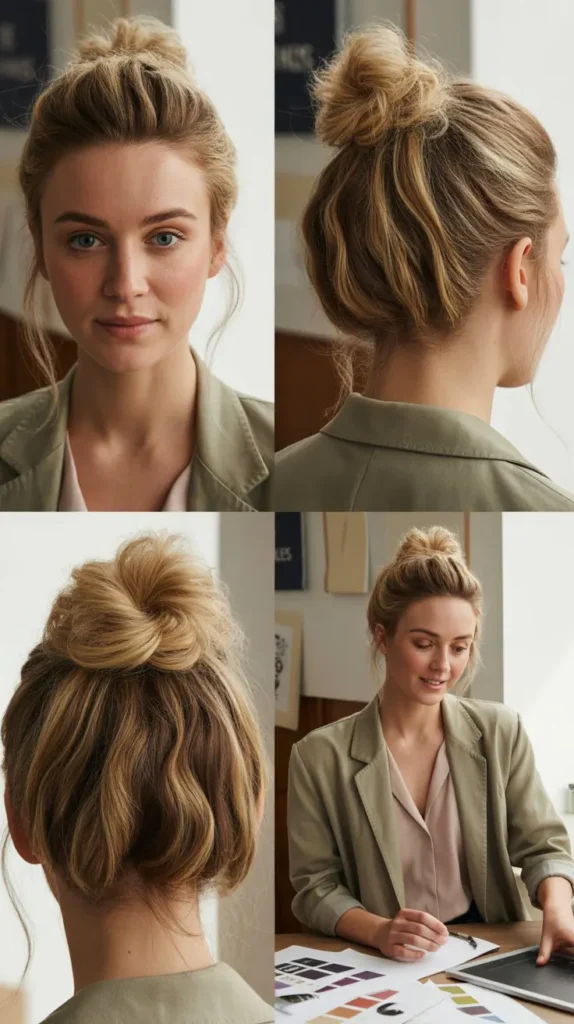  The Half-Up Top Knot