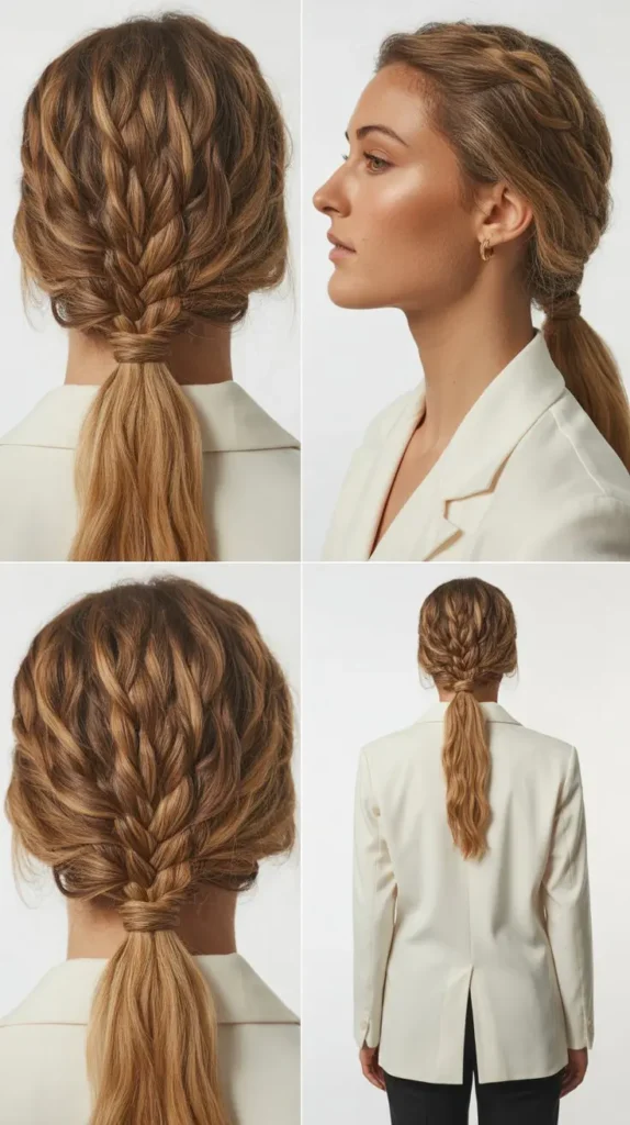 The Braided Low Ponytail