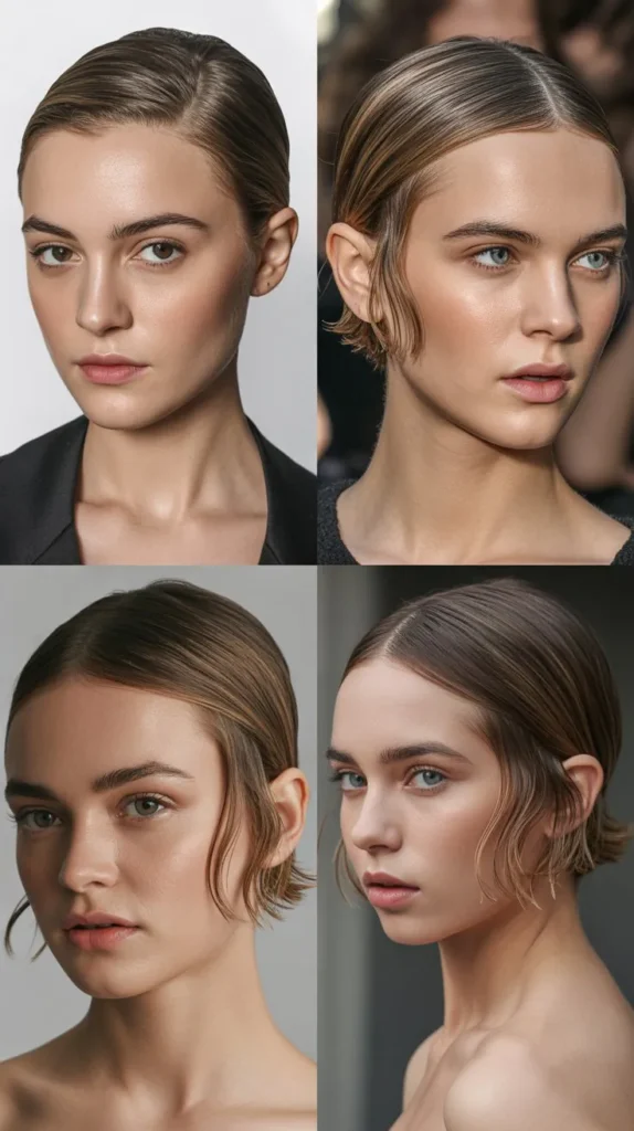 The Slick-Back with Texture at Ends