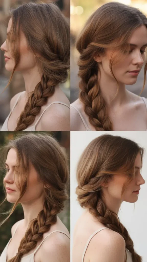 Side Part Romantic Loose Braid