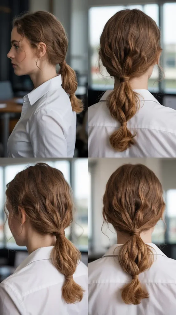 The Twisted Low Ponytail