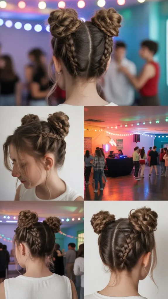 Braided Space Buns