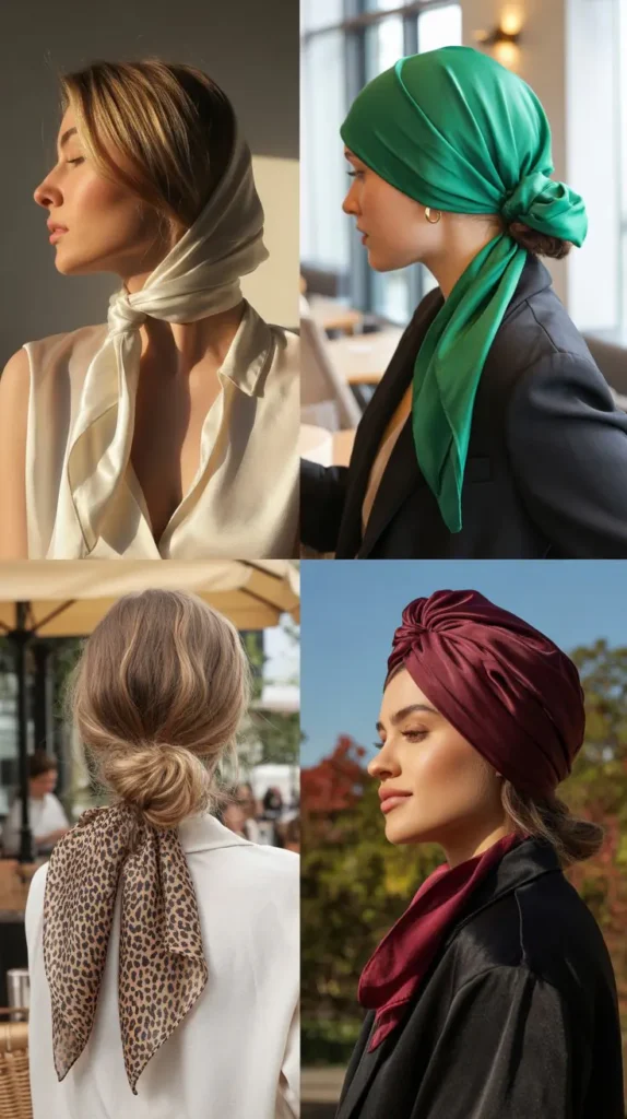 Use a Scarf or Turban for Maximally Fast Dirty Hair Coverage