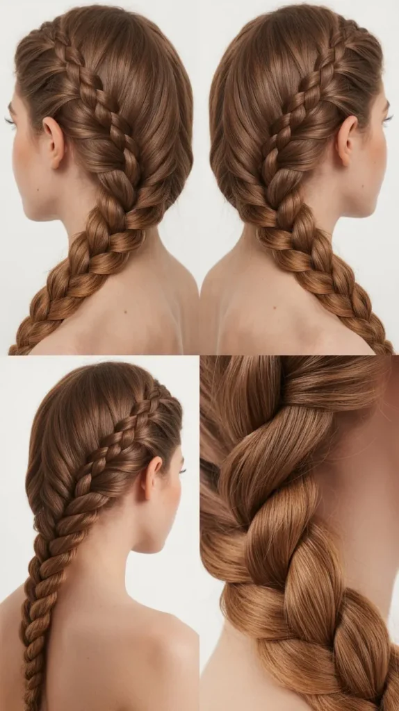  Side Part Four-Strand Braid