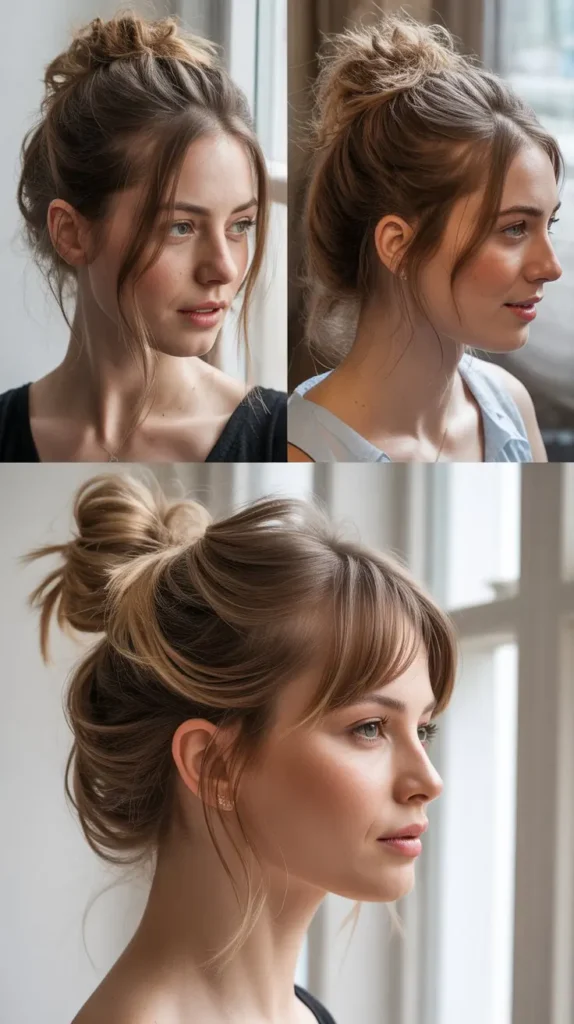 The Classic Messy Half-Bun