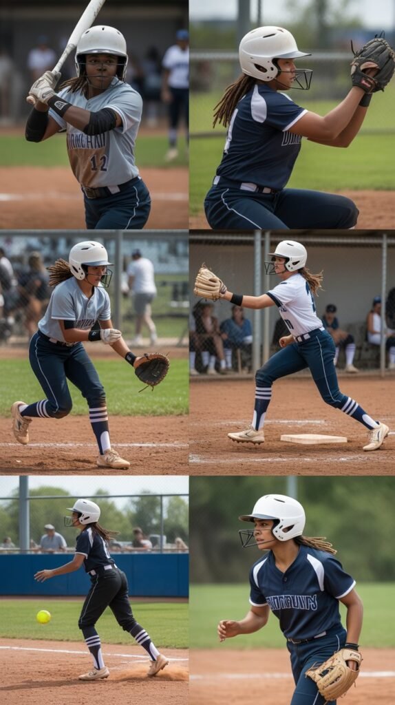 Short Locs Pinned Under Helmet