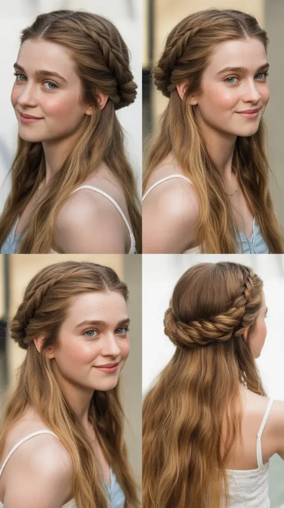 Half-Up Twisted Crown