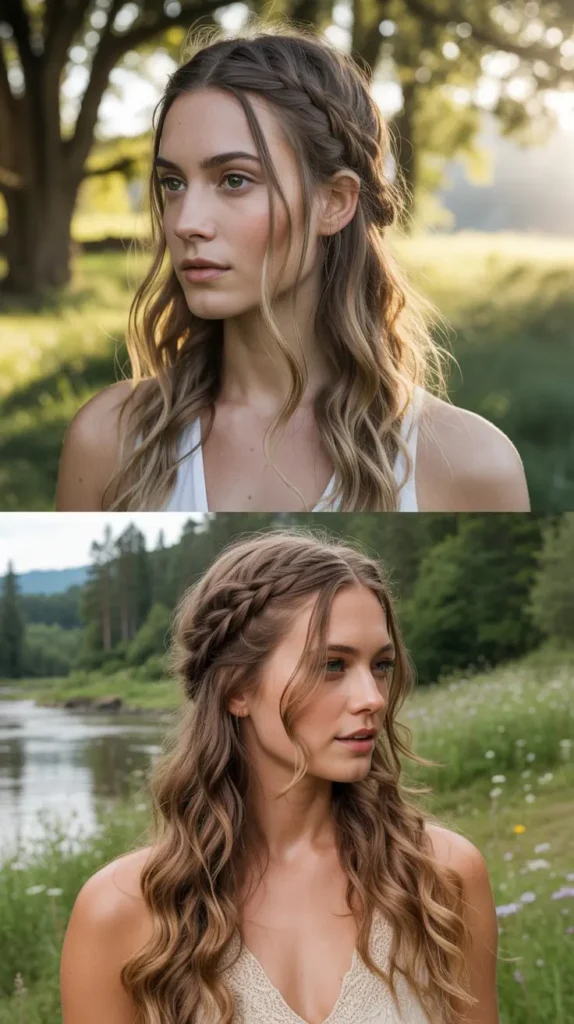 The Waterfall Braid Half-Up