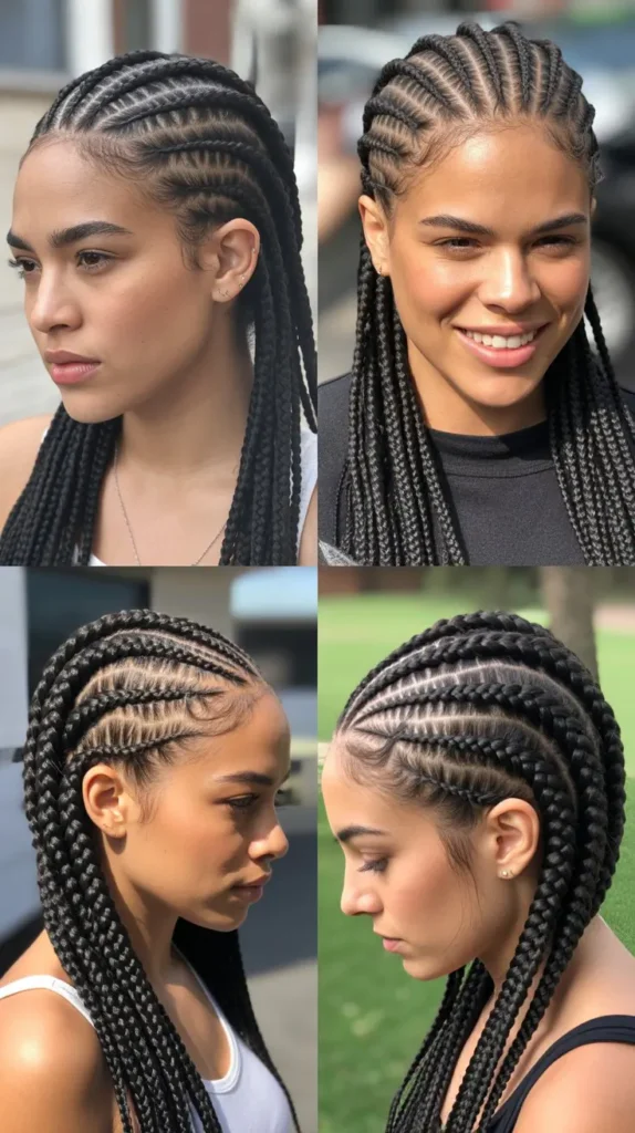Box Braid-Inspired Style