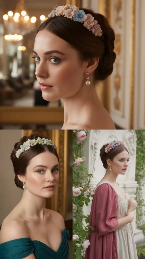 The Knotted Updo with Floral Pin Tiara