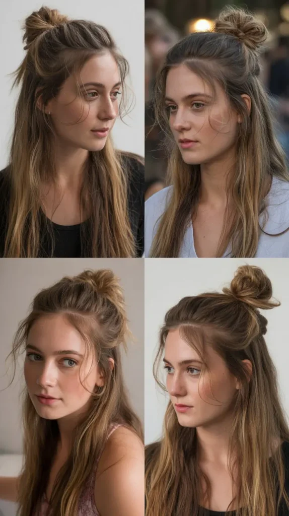 Half-Up Space Buns