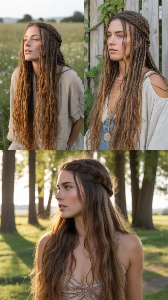 Boho Half-Up Braid