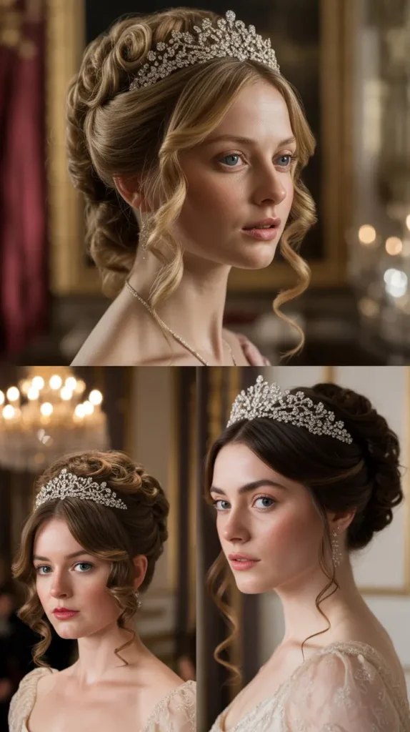 Soft Ringlets with a Crystal Tiara