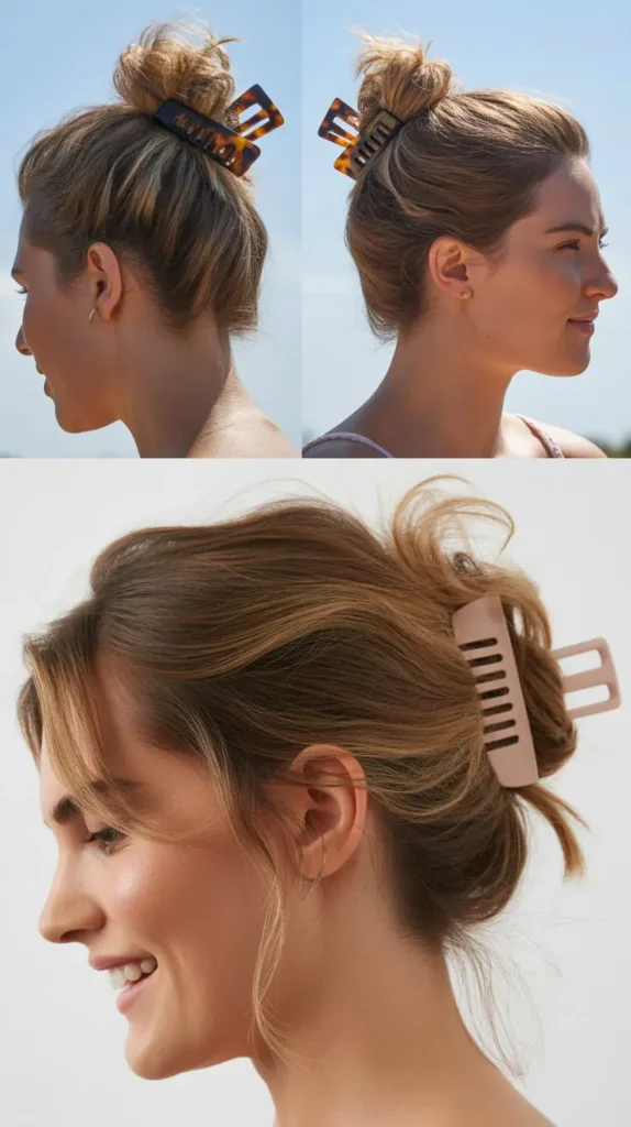 Casual Claw Clip Updo