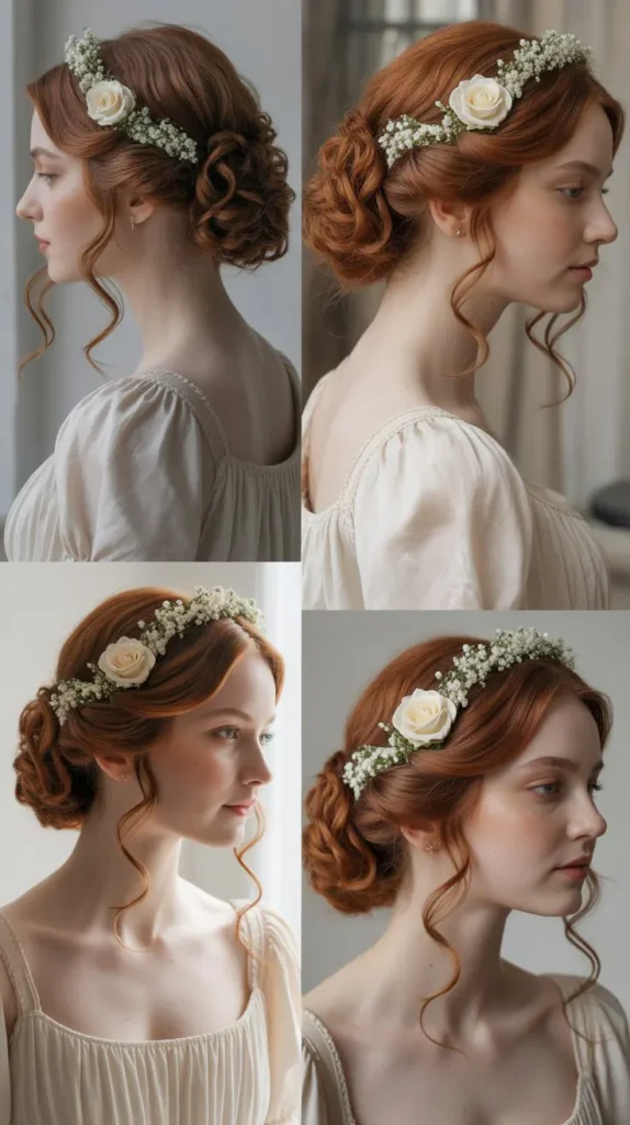 The Classic Penelope Half-Up Ringlet Crown