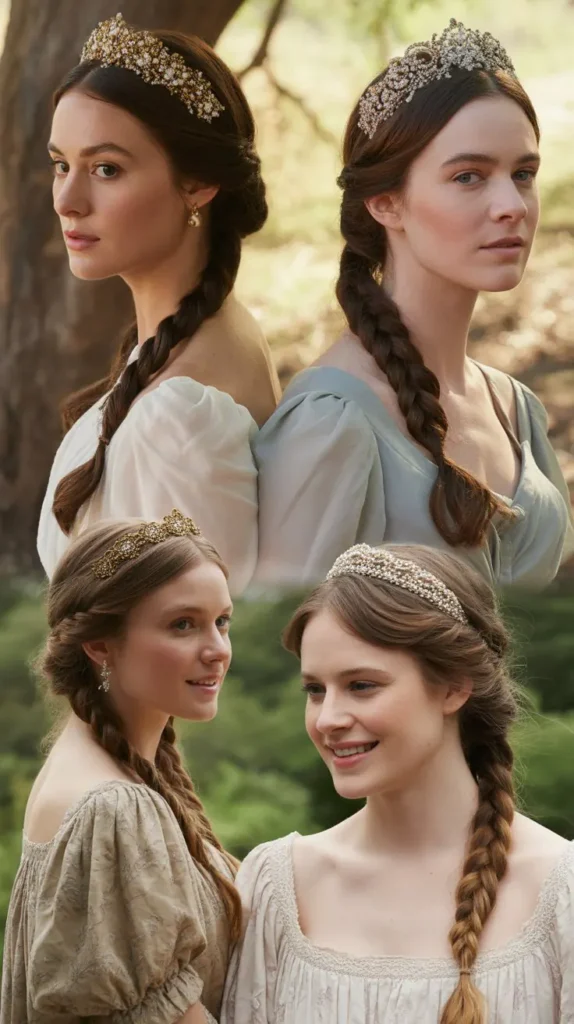 The Side Braid with Vintage Jewel Tiara