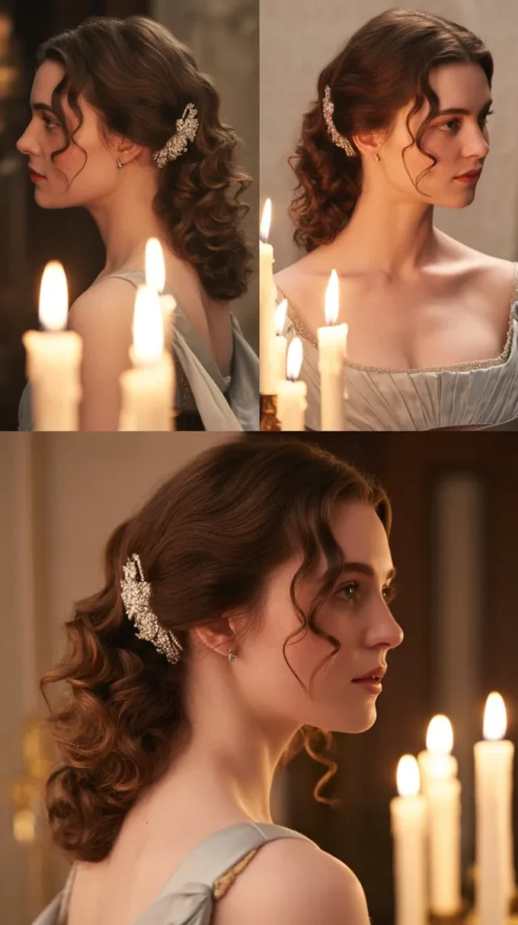 The Elegant Side Sweep with Curls