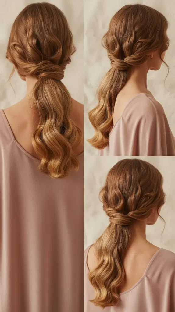 Soft Twisted Half Ponytail