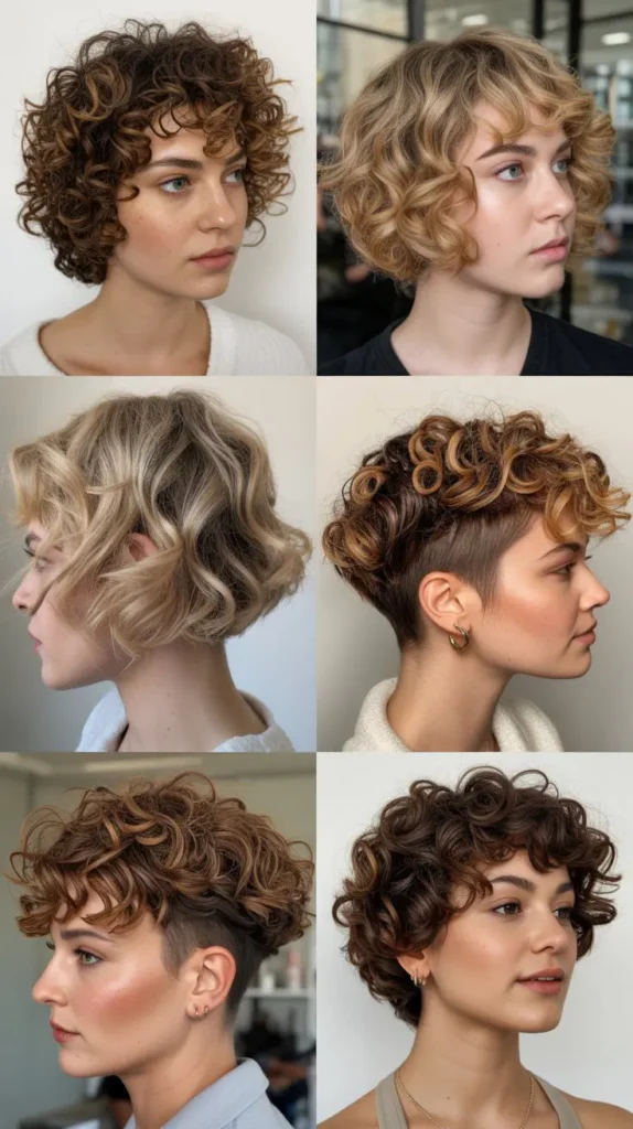 Asymmetrical Curly Wedge