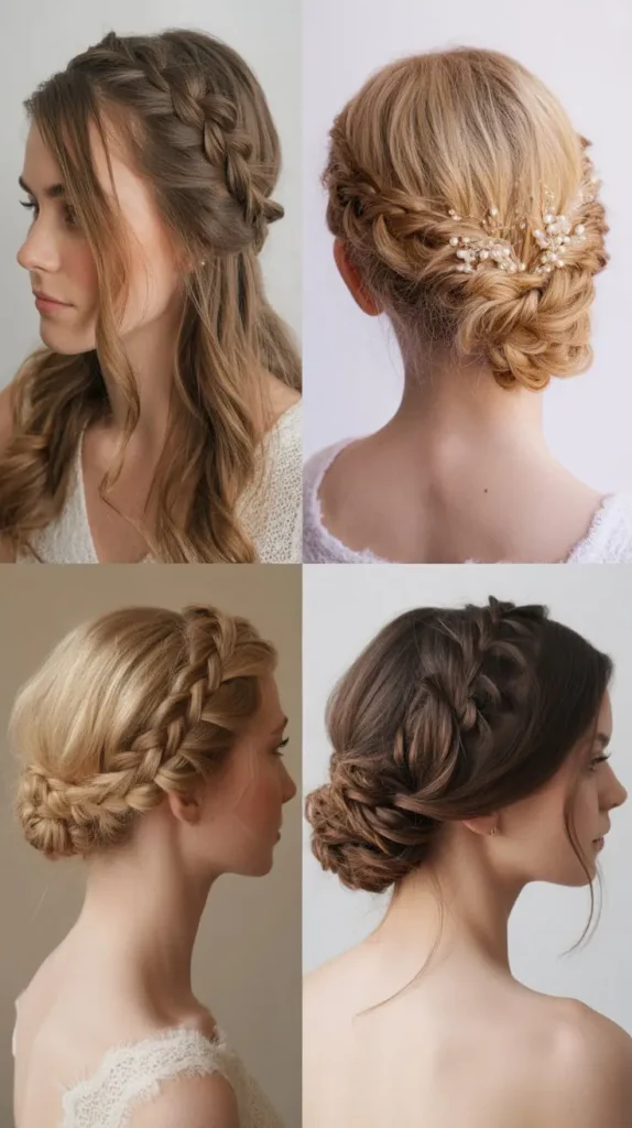 Side Part Crown Braid
