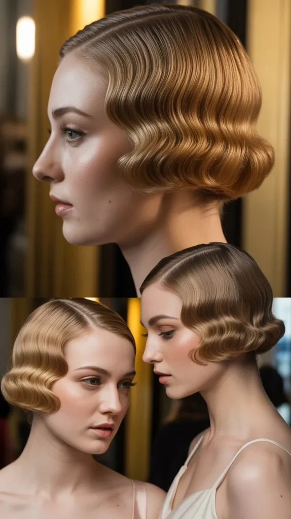 Finger-Waved Side Part