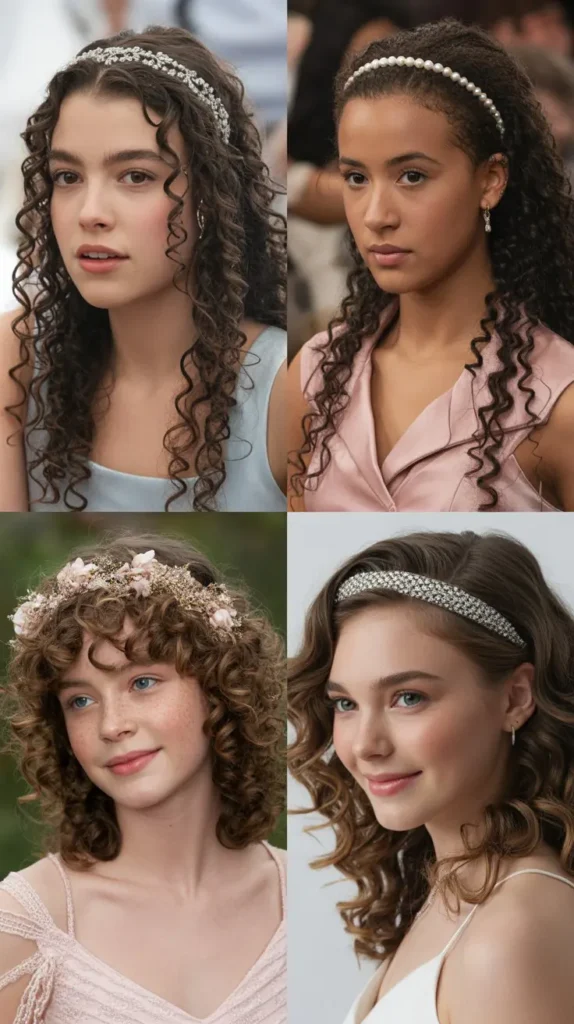 Curly Hair with Headband