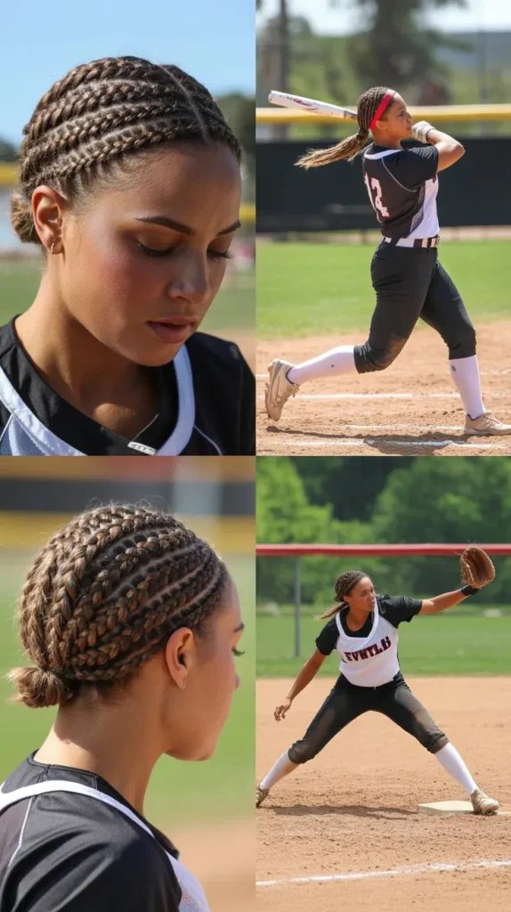 Micro Braids Held With Headband
