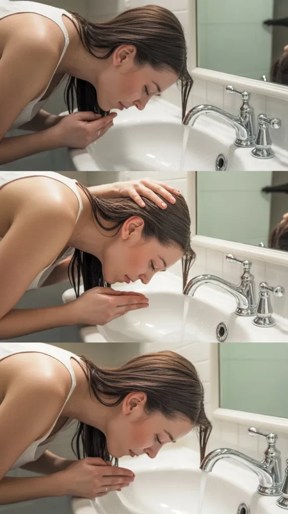 Rinse Only Your Roots in the Sink Without Full Shower