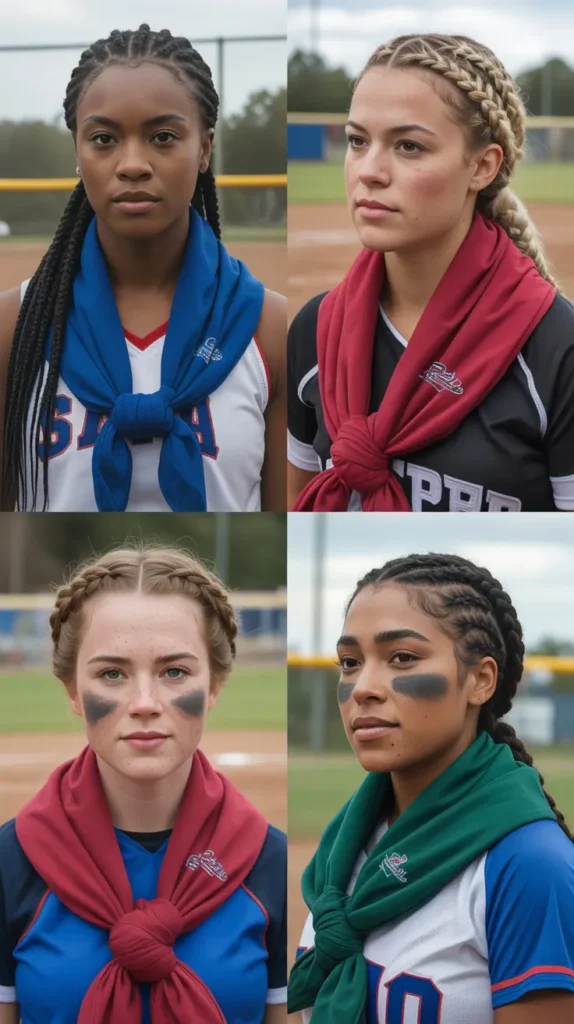 Sleek Braid with Scarf Wrap