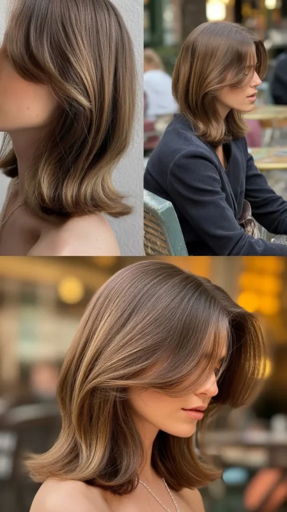 Sleek Straight Hair with Tousled Ends