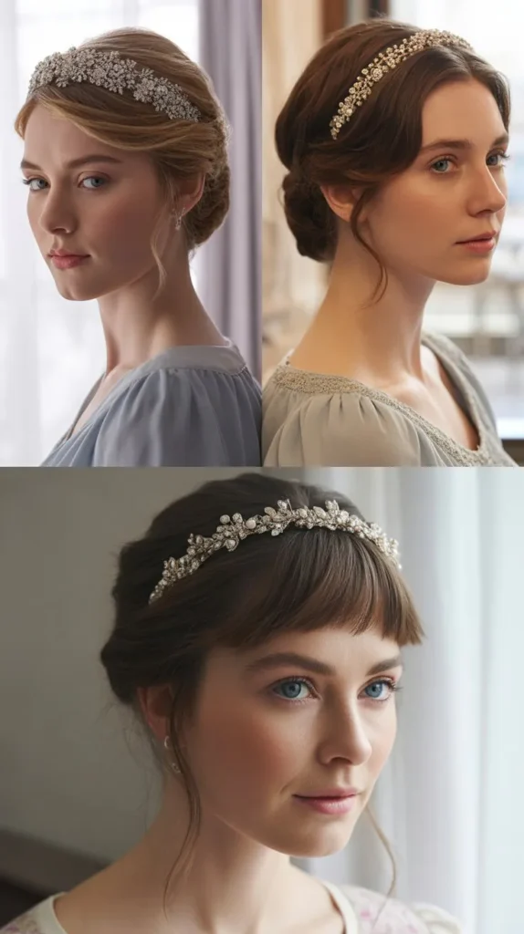 The Gibson Tuck with a Jeweled Headband Tiara