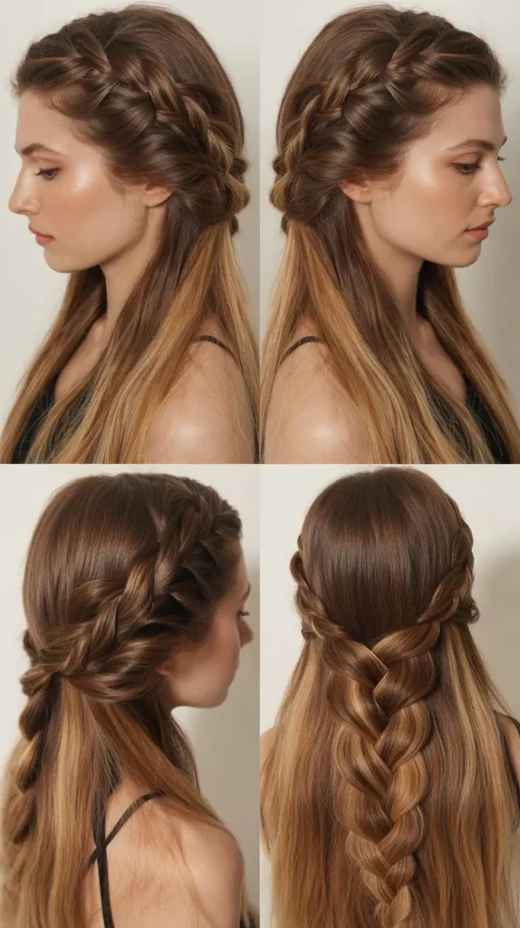  Side Part Pull-Through Braid