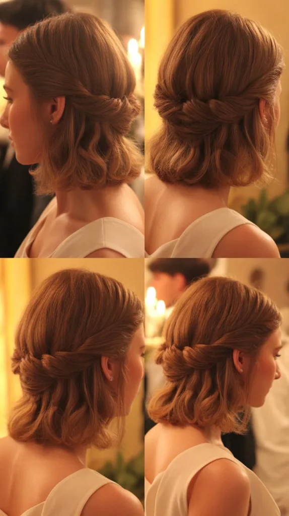 Romantic Twisted Half-Up