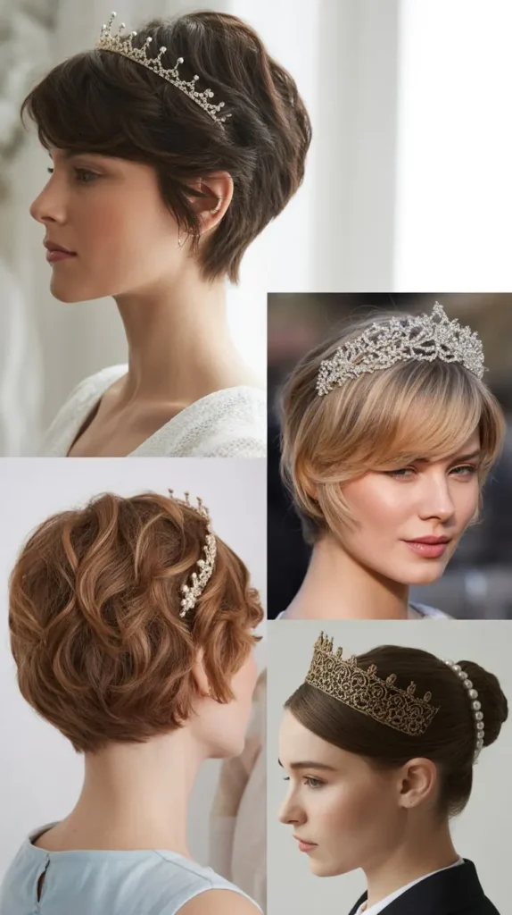 Textured Crop with Tiara