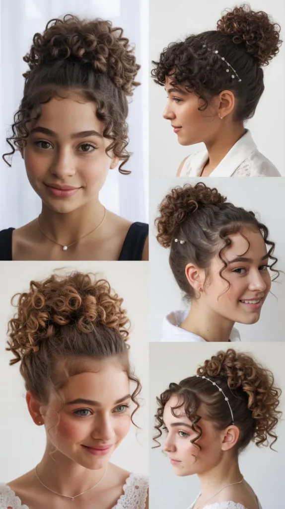 Curly Space Buns