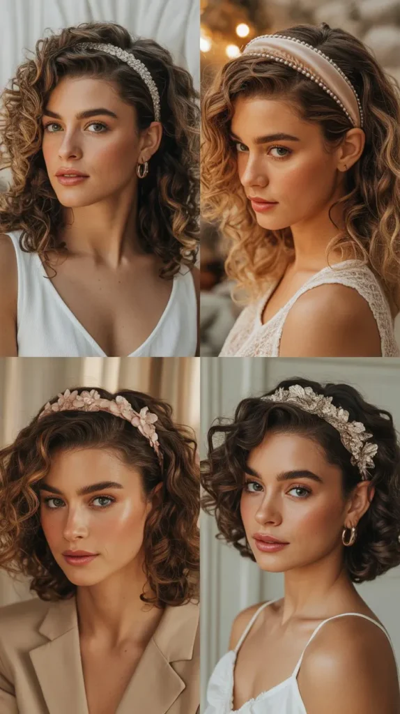 Curly Headband Style