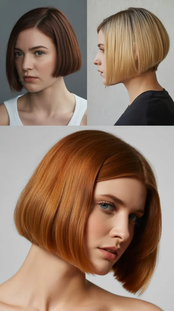  Short Wedge Bob with Blunt Ends