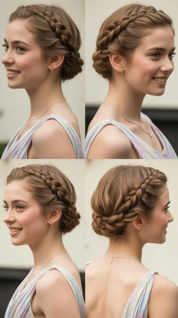 Crown Braid on Short Hair