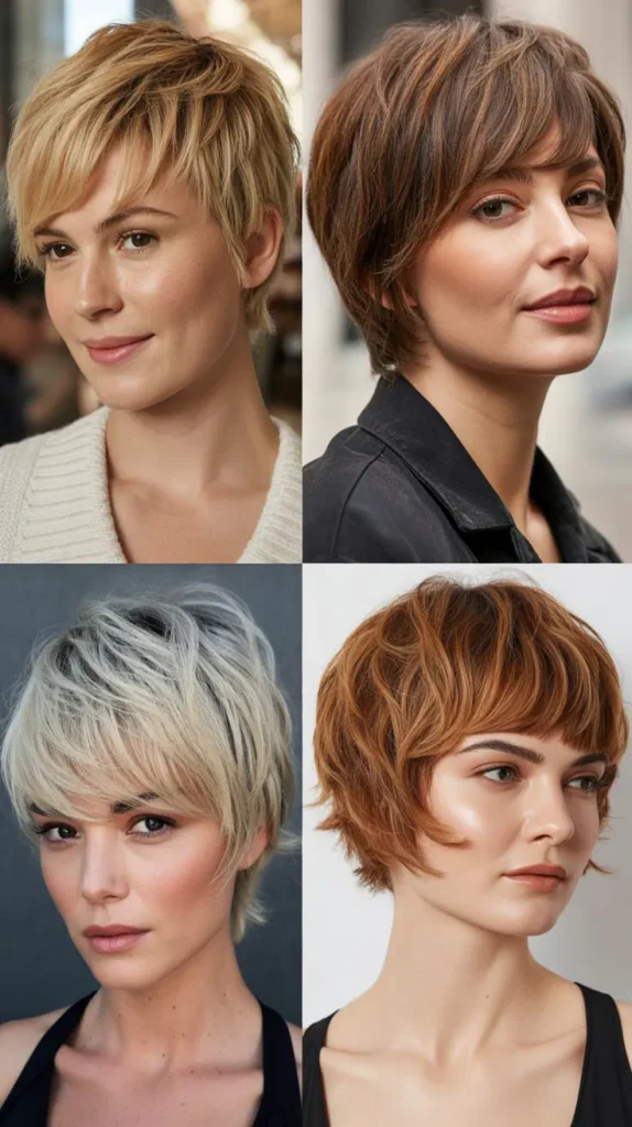 Short Wedge with Textured Fringe