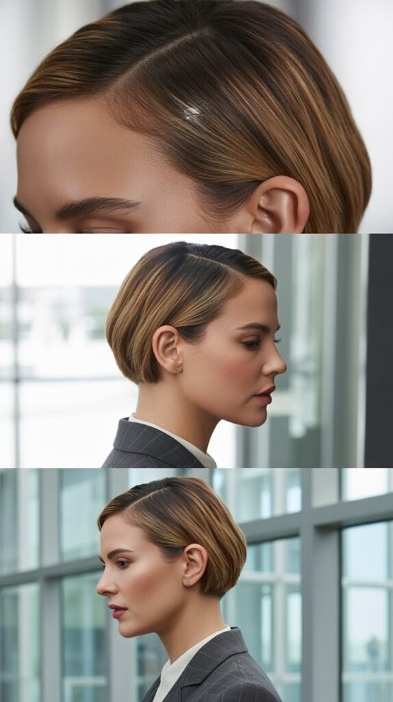  The Sleek Side Part with Tuck