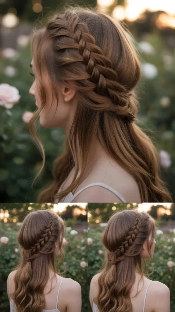Half-Up Fishtail Braid